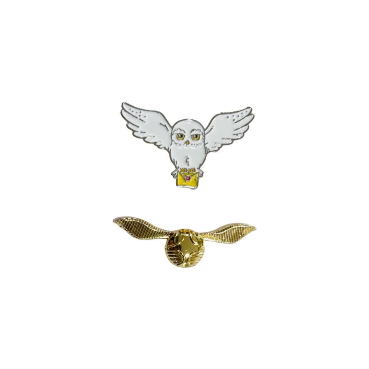 Insignia Harry Potter 2pcs - snitch y Hedwig 