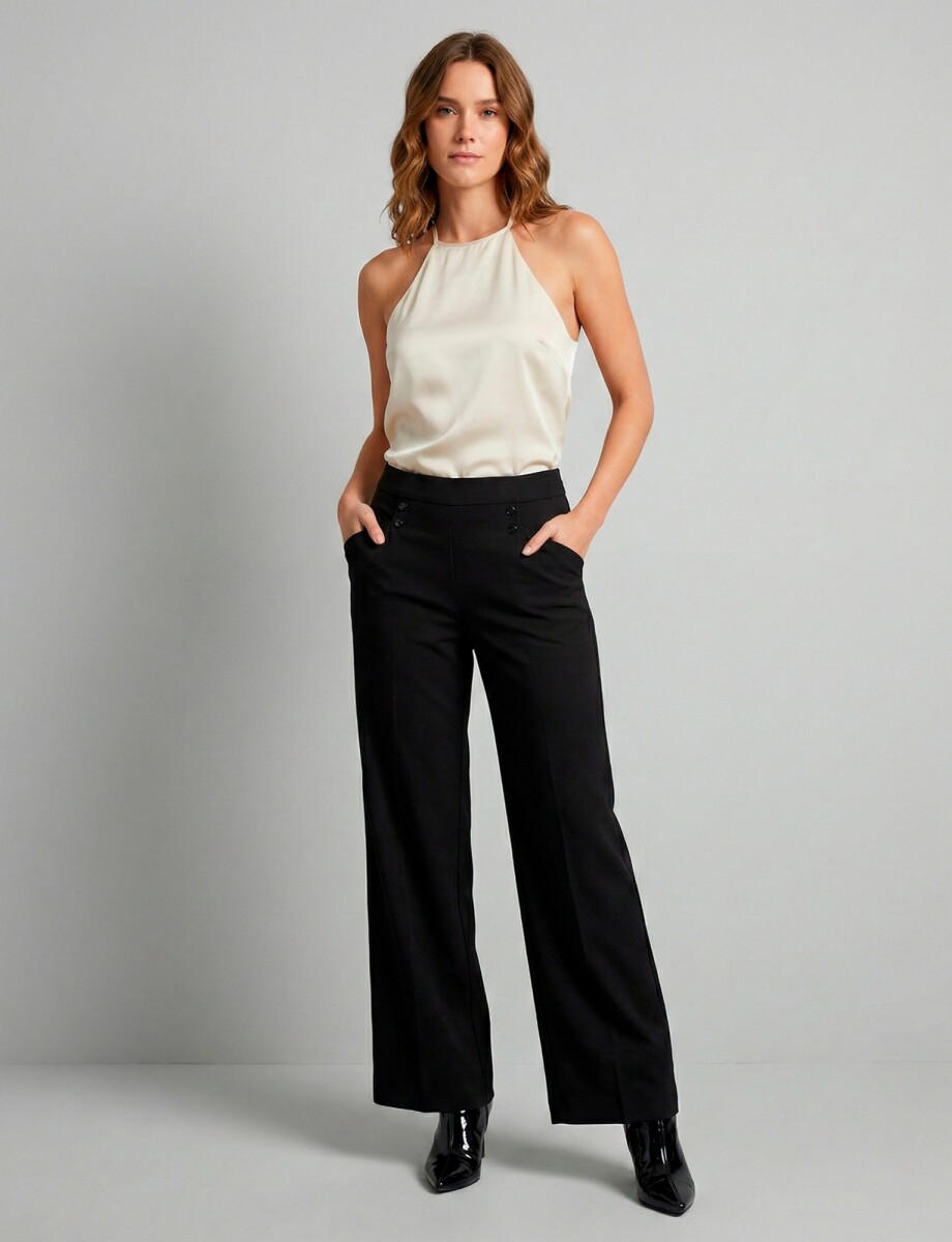 Pantalon Wide Leg - Negro 