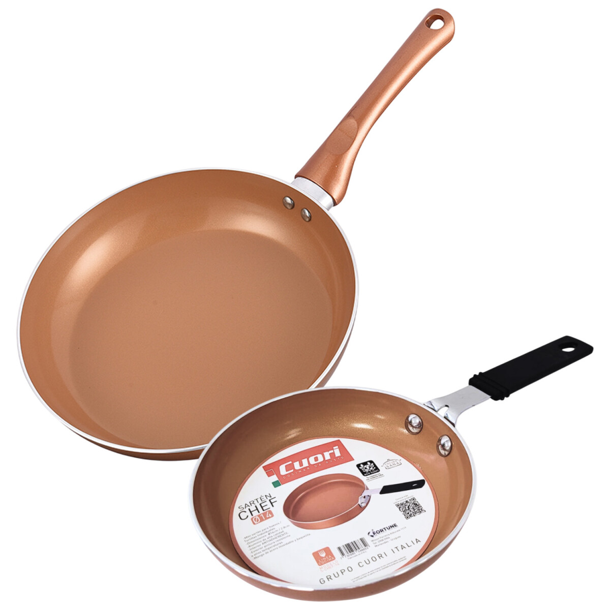 Sartén en aluminio de 24cm Cuori modelo Chef - Cobre 