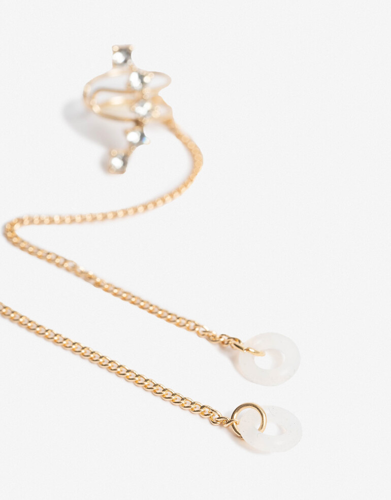 Bijouterie Vs Strass Aros Porta Airpods - Dorado