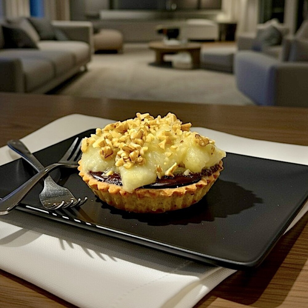 Ganache de Chocolate con Peras Caramelizadas y Nueces Ganache de Chocolate con Peras Caramelizadas y Nueces