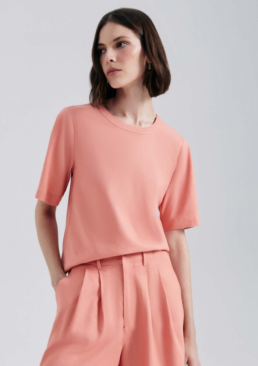 BLUSA MANGA CORTA - ROSADO 