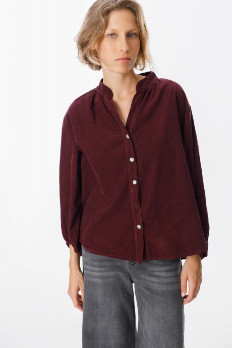 Camisa Poly Bordeaux