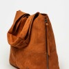 Shopper Amalfi en efecto gamuza Tabaco