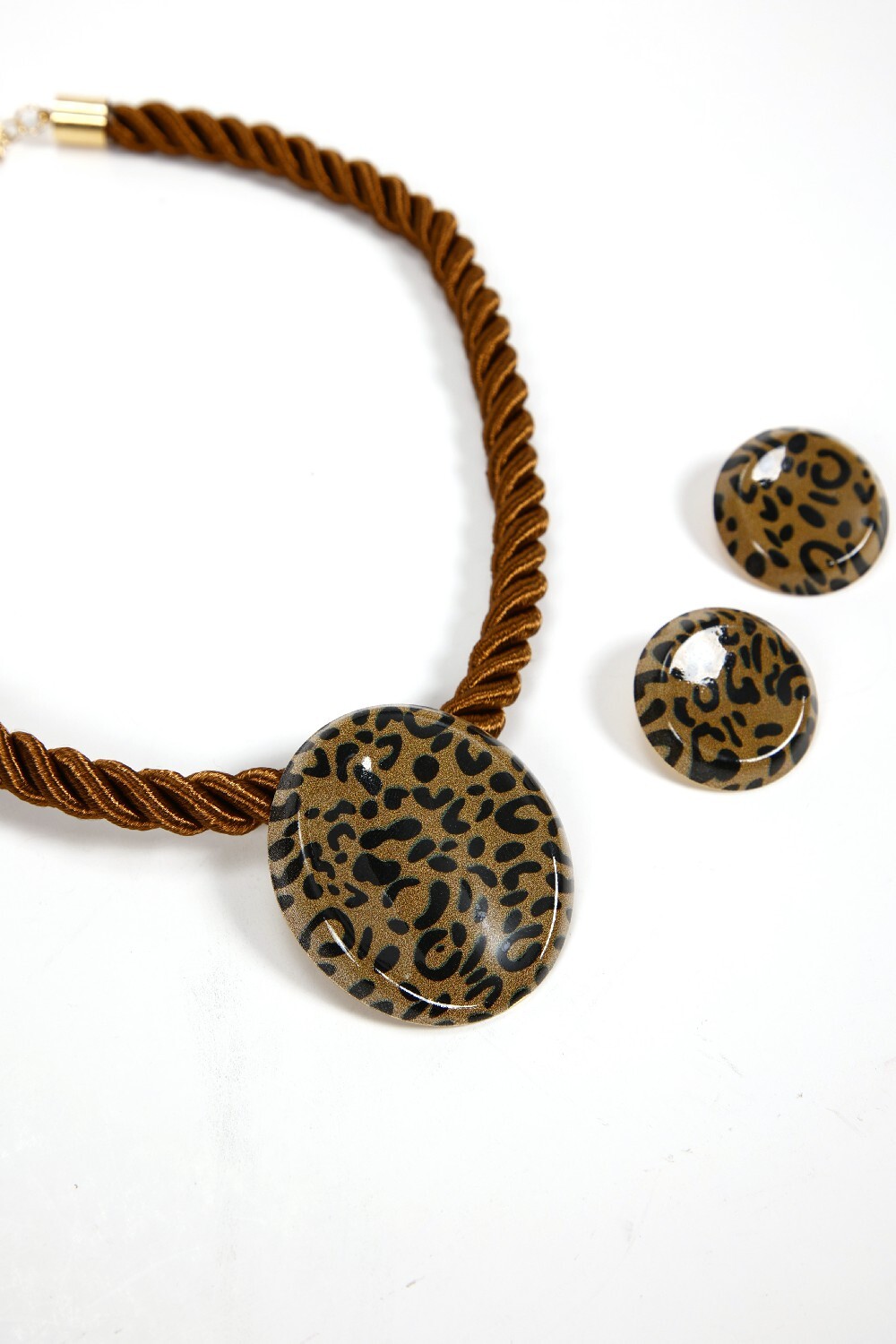 Collar Mabel, Set Collar Y Caravanas Color Unico