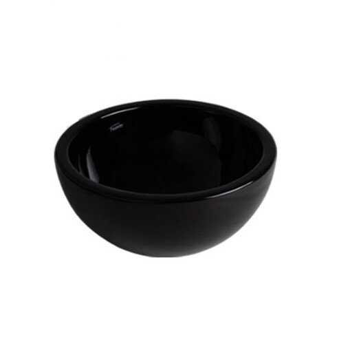 Bacha Circular De Loza Negra Brillo Para Apoyar (Persis) 000