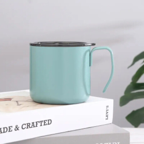 Taza térmica con asa y tapa 350ml Verde