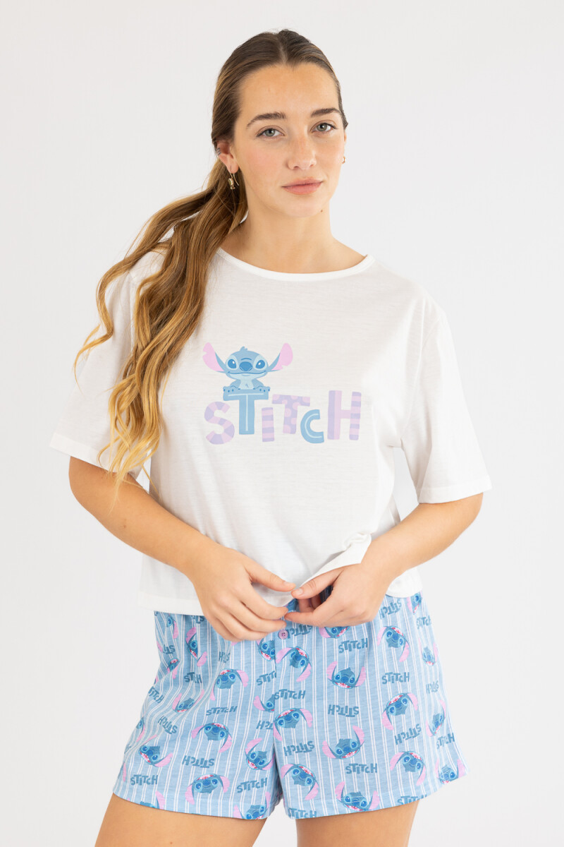 Stitch cotton Celeste