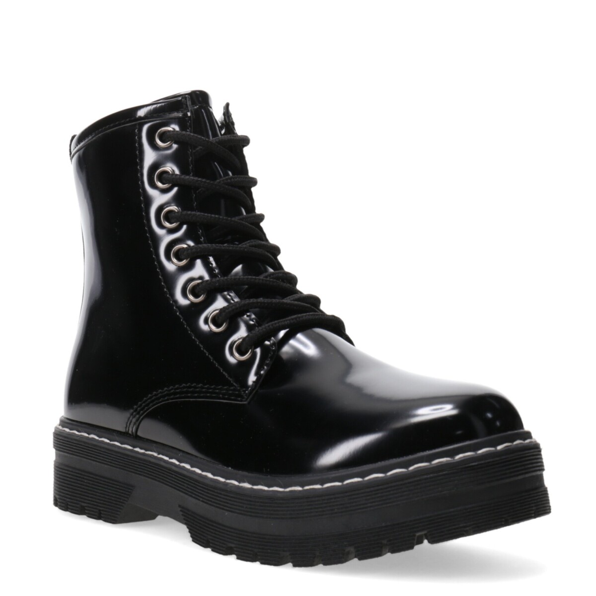 Botas de Niña MINI Miss Carol LEAVEN acordonada - Negro (Charol) 