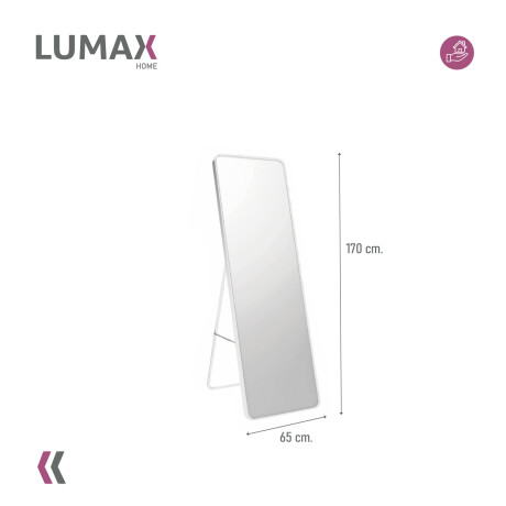 Espejo de pie o pared Glamour Lumax 170x65 cm living dormitorio Blanco