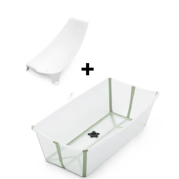 Baño Stokke flexibath set c reposera transparente verde