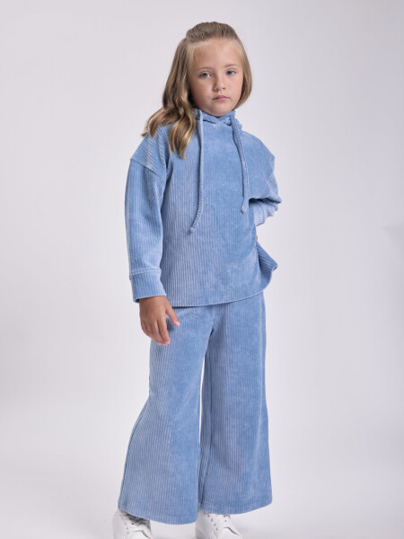Pantalón pana ancho Celeste