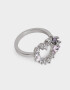 Anillos Chicos Strass Corazón Anillo Corazón Plateado Strass - Plateado
