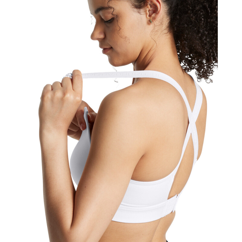 UA Infinity High 2.0 Bra-YLW WHT-101