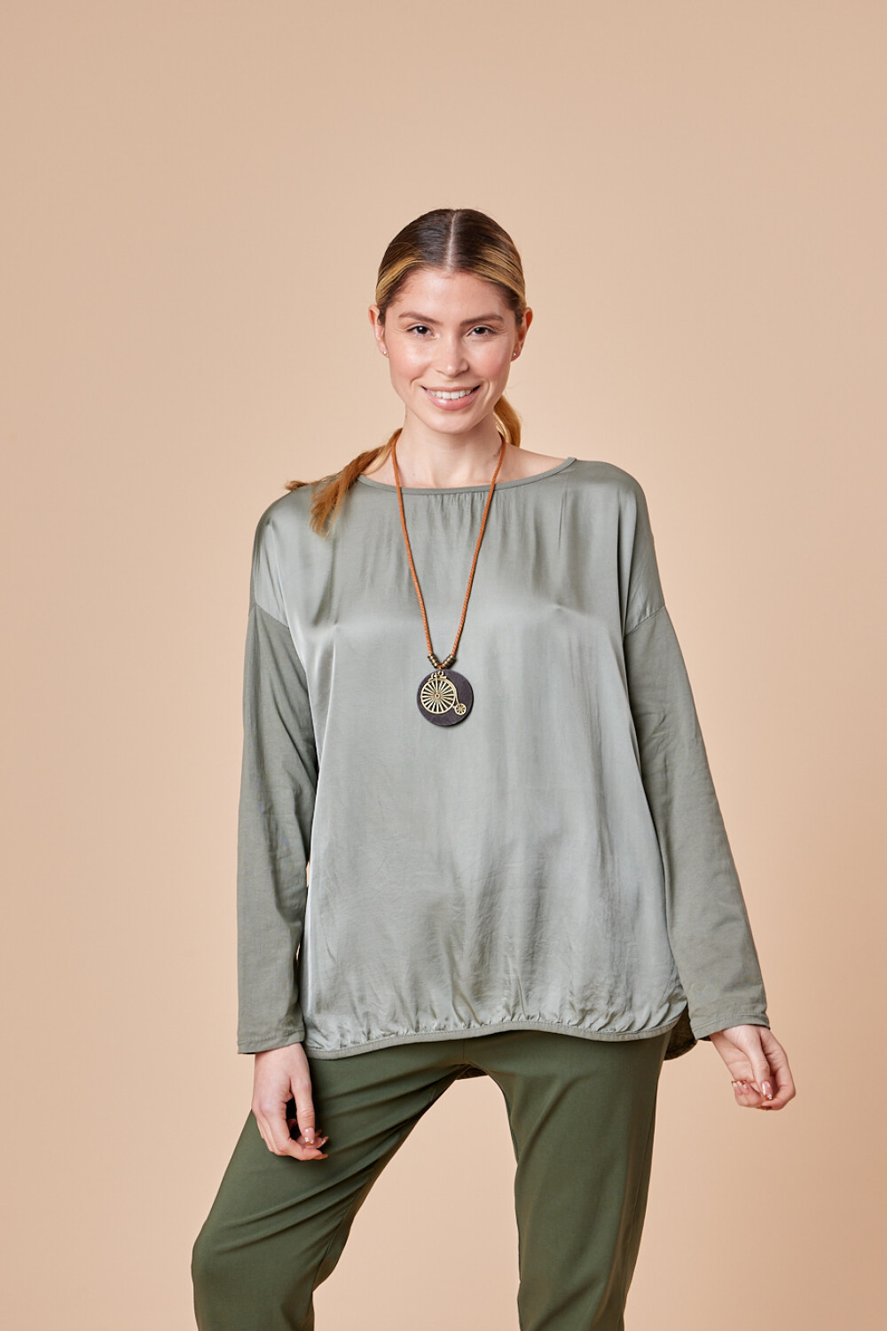 REMERA BARBARA Verde seco