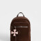 Mochilas Urbanas Mochila De Cuerina Con Charm - Marron Oscuro