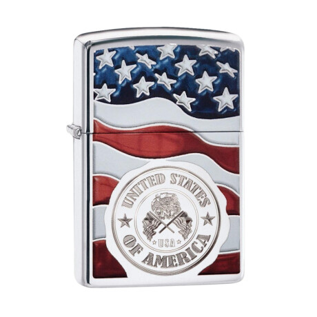 Encendedor Zippo American Stamp on Flag - 29395 Encendedor Zippo American Stamp on Flag - 29395
