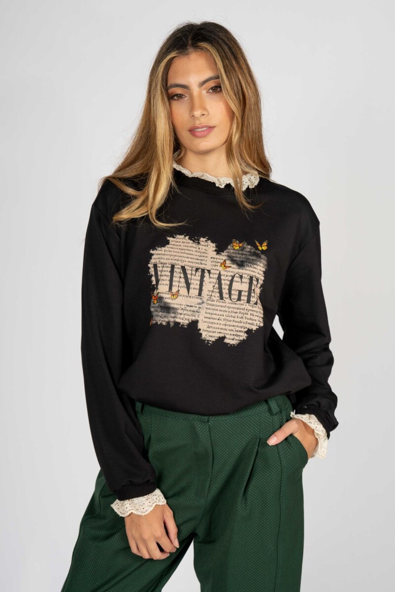 Sweater Vintage Negro