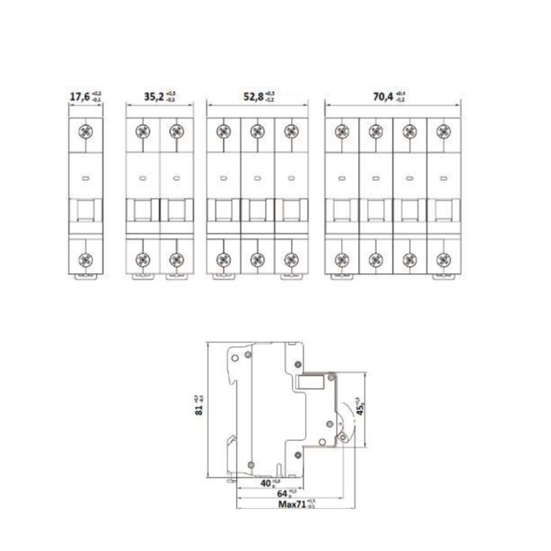 LLAVE TÉRMICA BIPOLAR 16A SELTIR LLAVE TÉRMICA BIPOLAR 16A SELTIR