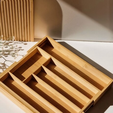 Organizador Porta Cubiertos Madera Bambú Extensible Largo 36cm x Ancho 26cm x Ancho 5cm Organizador Porta Cubiertos Madera Bambú Extensible Largo 36cm x Ancho 26cm x Ancho 5cm