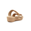 Sandalias Mujer Comfortflex Tira Anchas Con Velcro Almendra