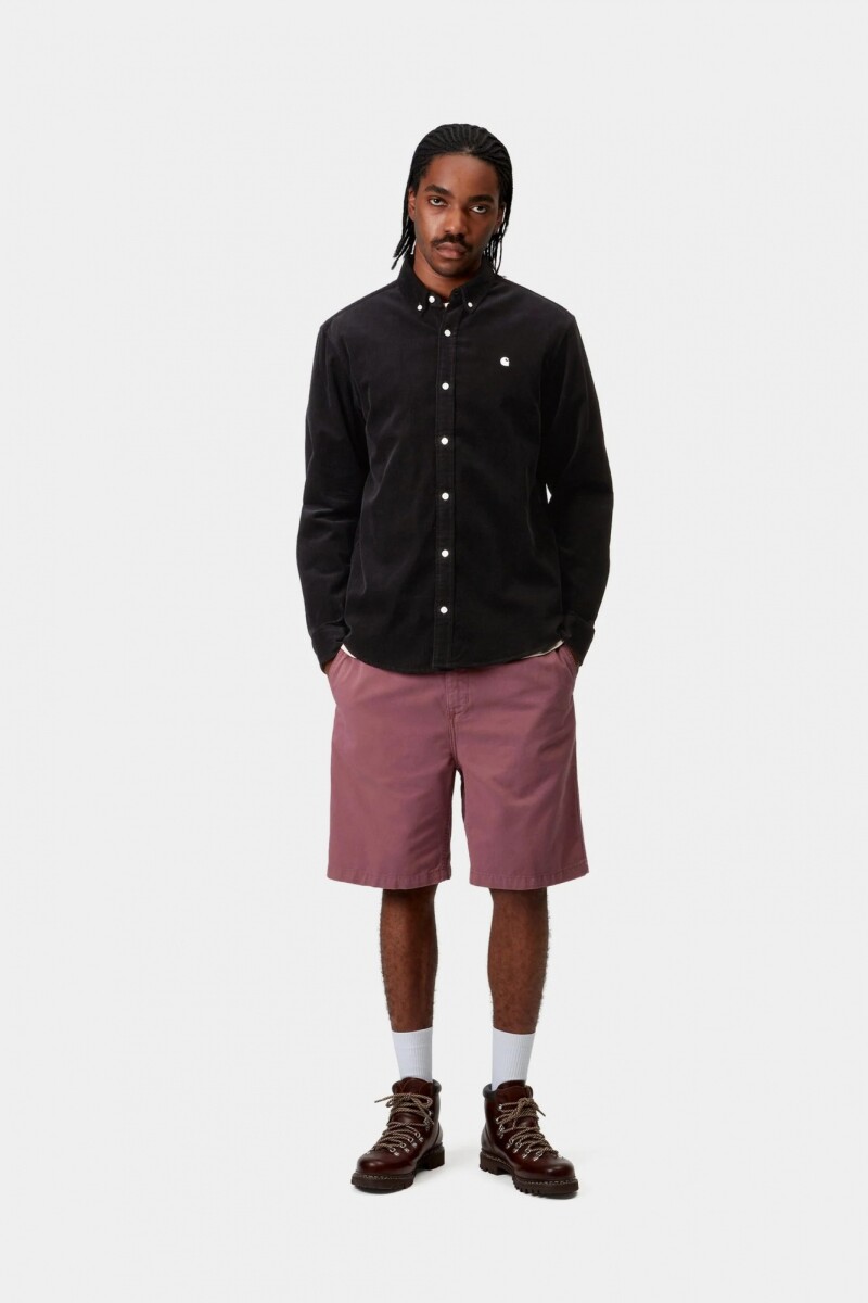 L/S Madison Fine Cord Shirt Negro