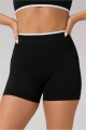 Shorts Seamless Scrunch Short 4" Mujer Black/Classic White