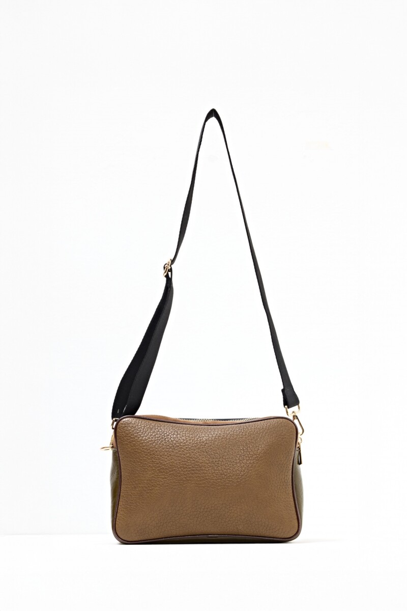 Bandolera eco-piel de vaca chocolate