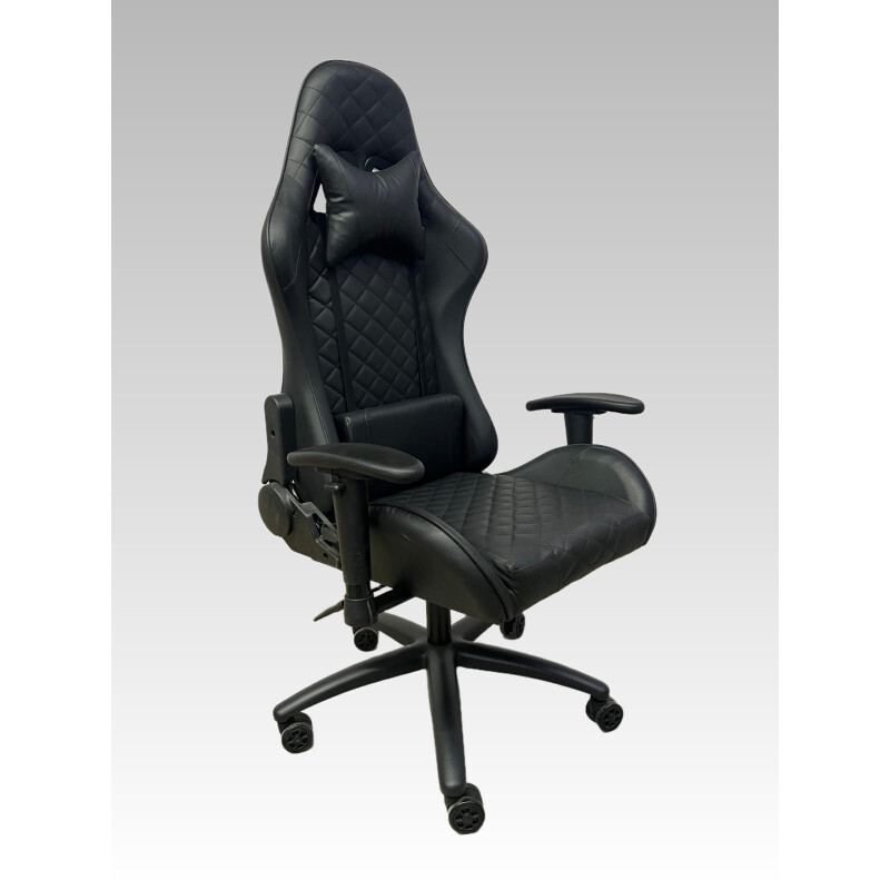 Silla de Oficina Negra PVC con Estructura Metálica Silla de Oficina Negra PVC con Estructura Metálica