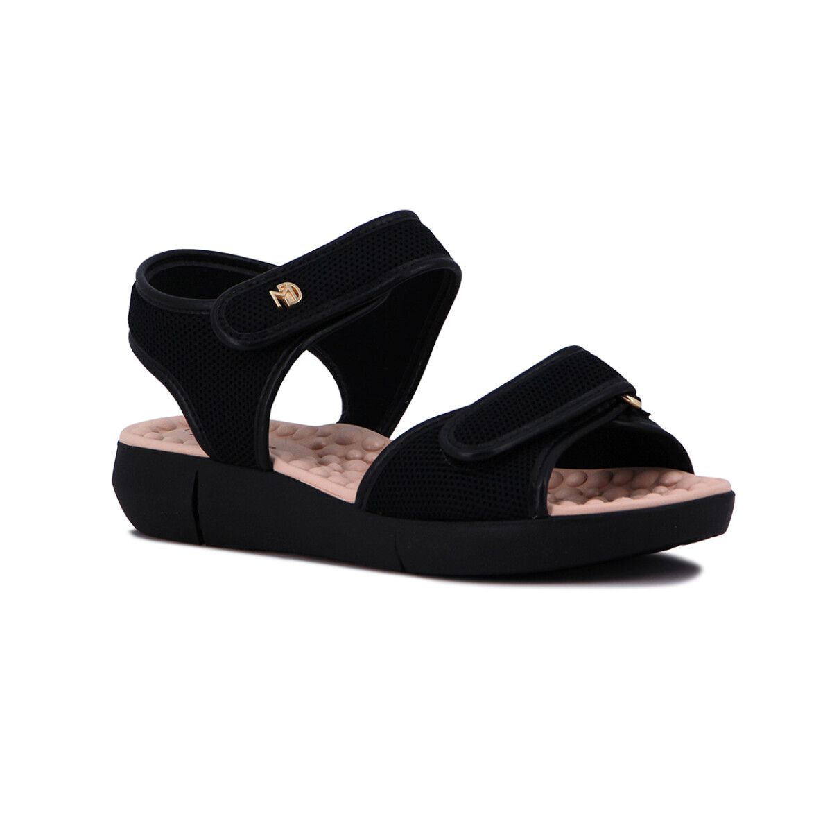 Modare Sandalia Unatira C/ Velcro Y Pulsera - Negro 