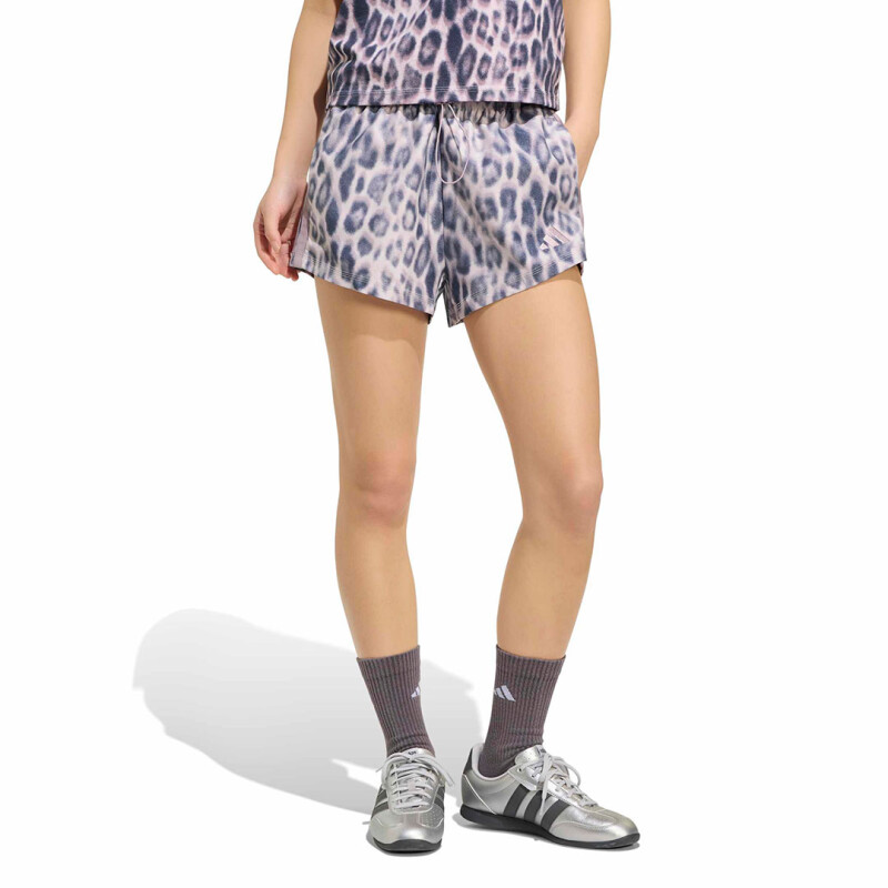 Short de Mujer Adidas W Aop 3S Wv Sho Animal Print - Violeta