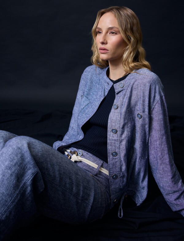 Chaqueta Lino AZUL