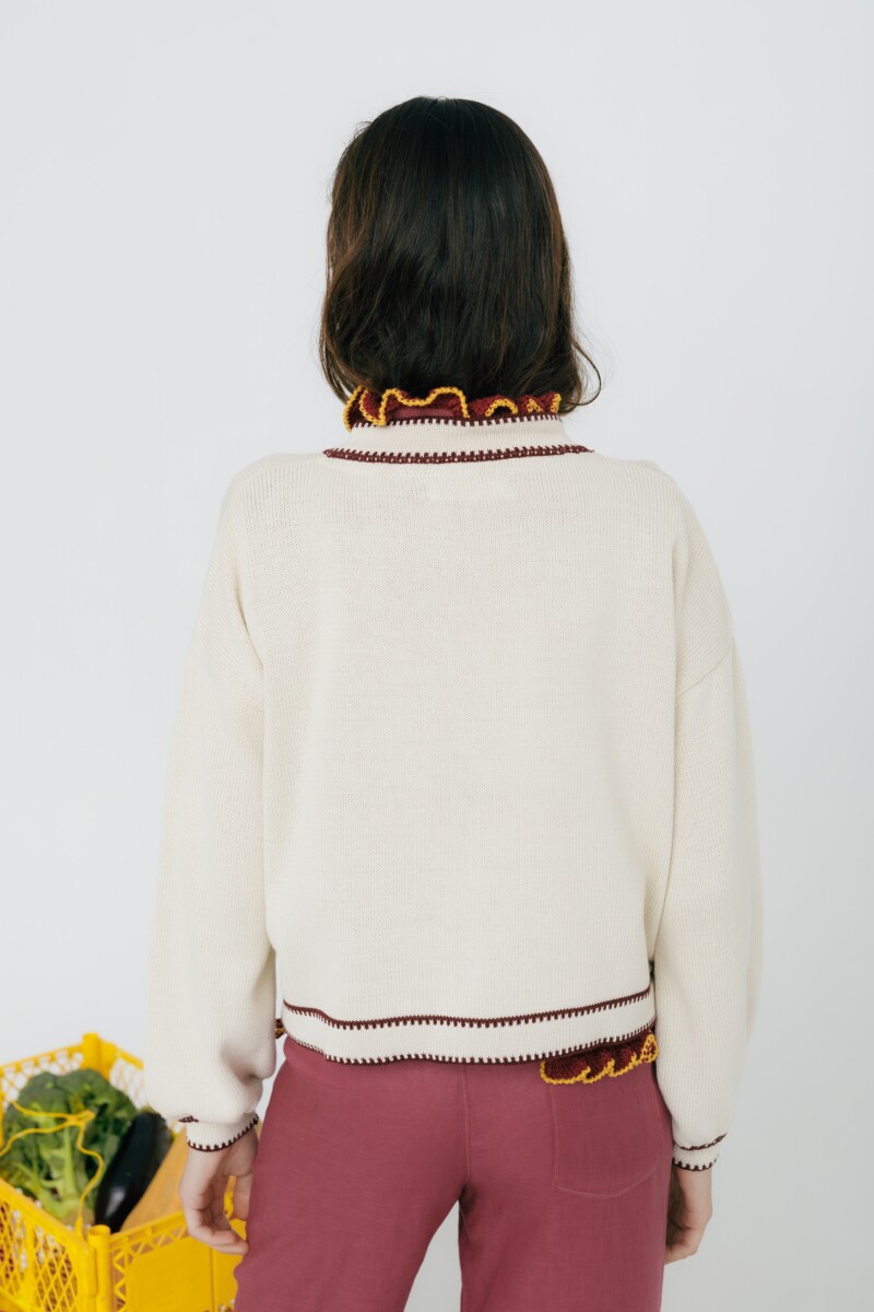 CARDIGAN TERRO LIMA Crudo