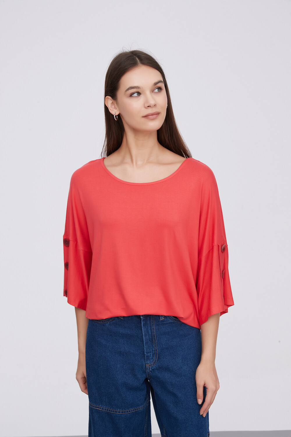 Remera Miky Rojo Coral