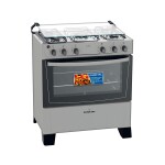 COCINA S/GAS - 5 HORNALLAS - GAS – ENCENDIDO - LUZ - MEGA LLAMA silver