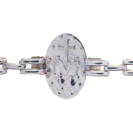 Pulsera plata 925 y double en oro 18 ktes, MILAGROSA Pulsera plata 925 y double en oro 18 ktes, MILAGROSA