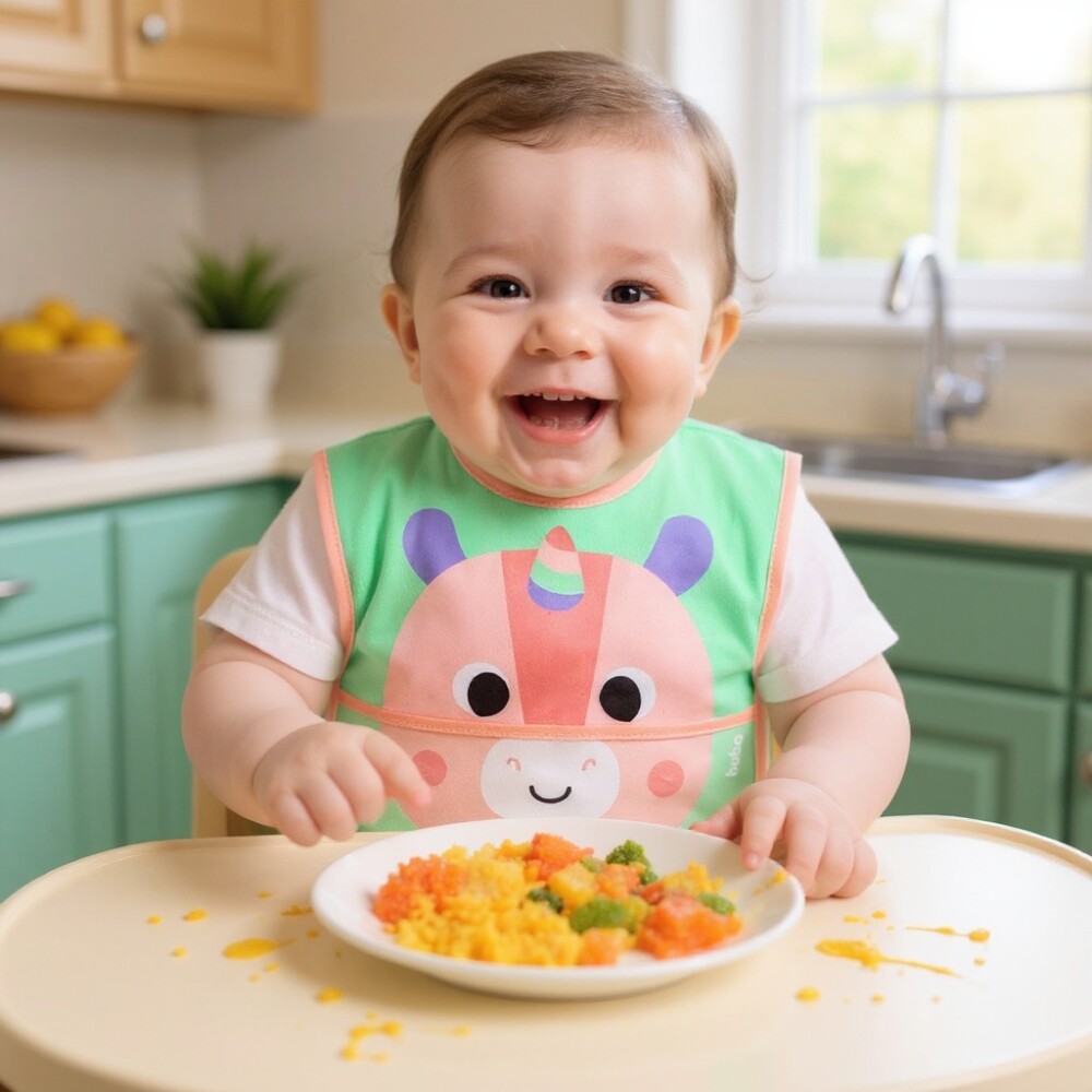 Babero alimentacion BUBAZOO BUBA unicornio