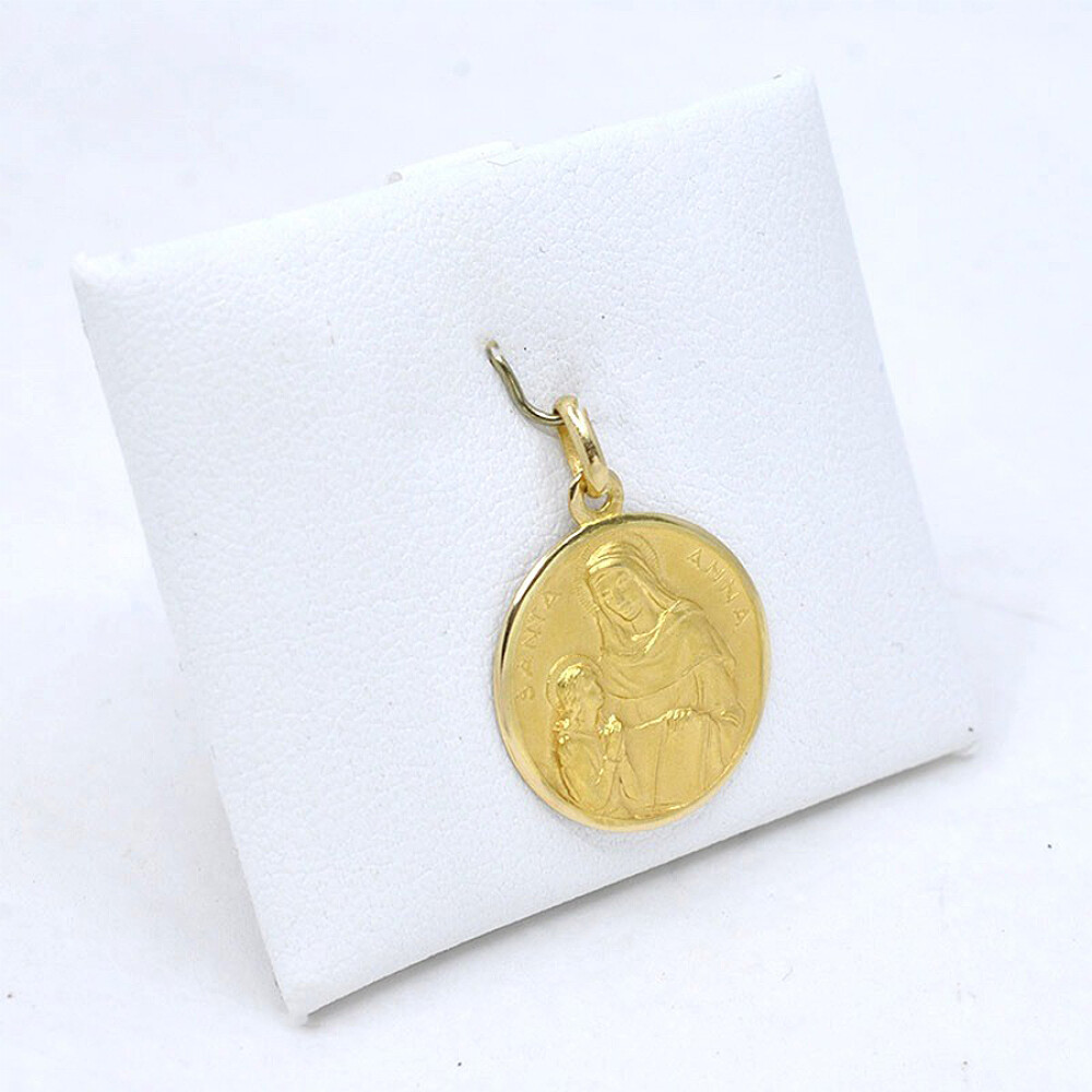 Medalla Religiosa Santa Anna En Oro 18K Medalla Religiosa Santa Anna En Oro 18K