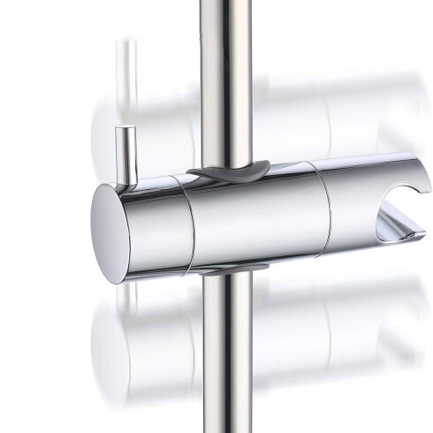 BARRAL DE DUCHA METAL DESLIZANTE BRILLO CROMO 70CM ACERO CROMO