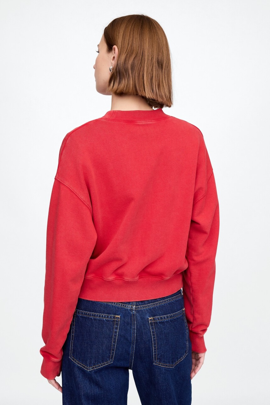 Buzo Deportivo Logo Gap Mujer Modern Red