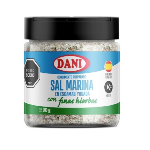 Sal marina en escamas con finas hierbas Dani 90g Sal Marina Escamas Dani 90g