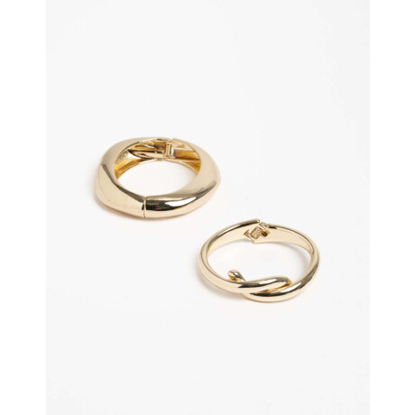 Set De Brazaletes Dorado