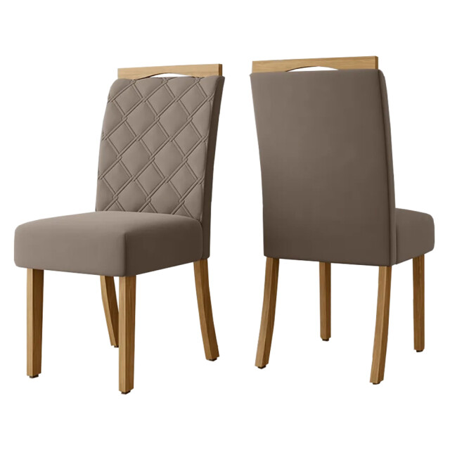 SILLA TAPIZADAS PACK X 2 BROWN
