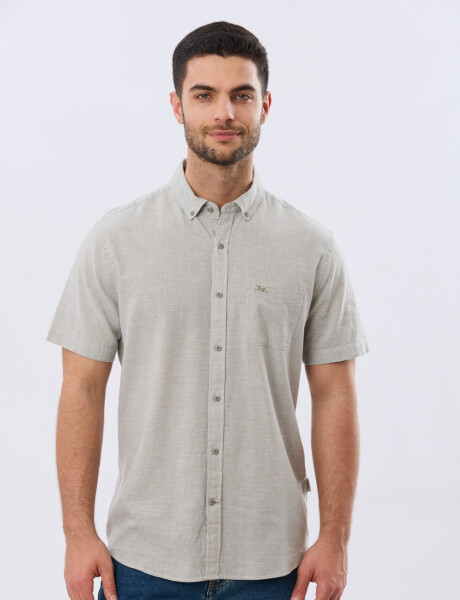 CAMISA CUADROS DE LINO Verde