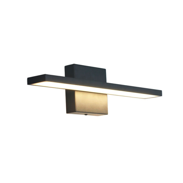 Lámpara de pared LED metálica negra 16W cálida 80cm IX9274