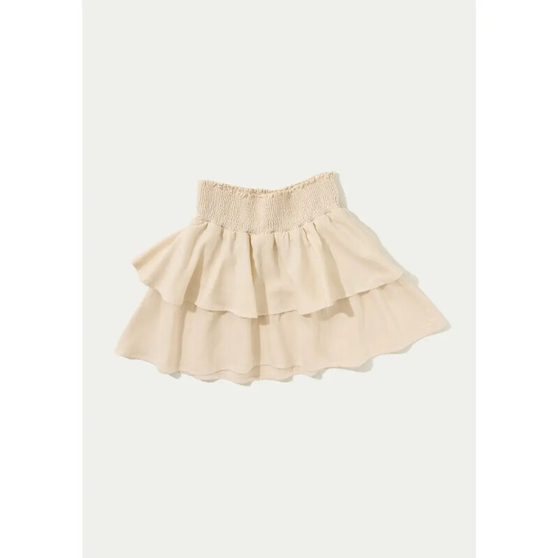 SAIA CURTA FEM AMARELO CLARO