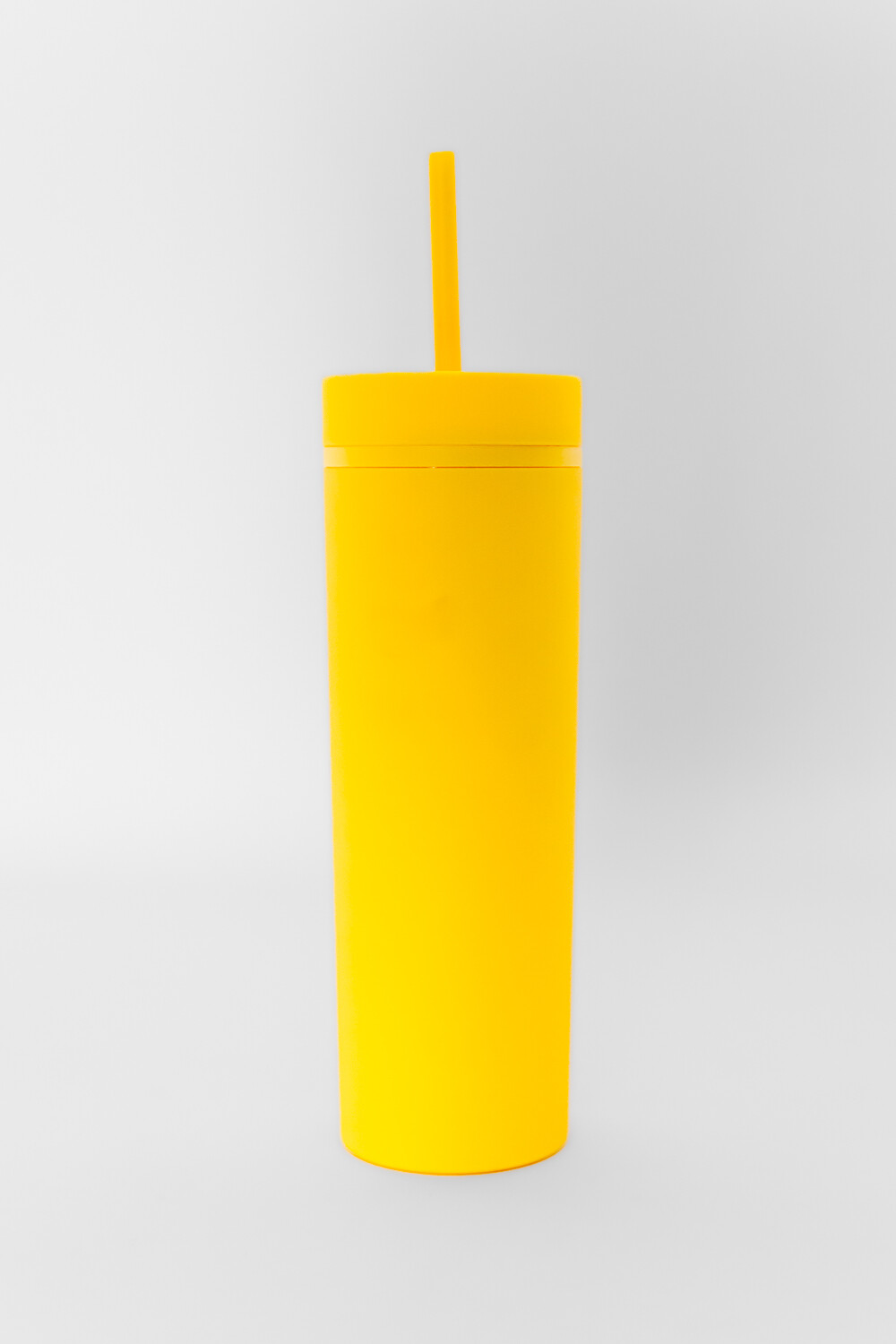 Vaso Con Tapa + Sorbito Beverly Alto Amarillo