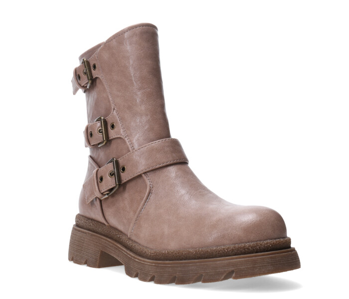 Bota GORGY con hebillas Beige