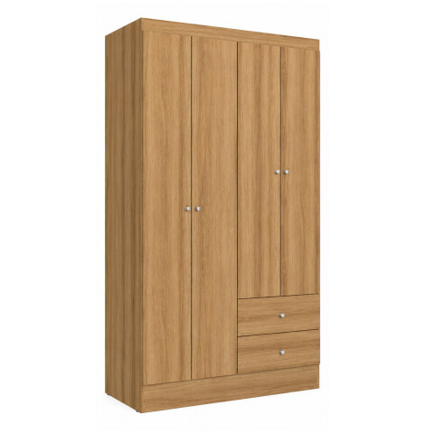 Placard Ropero Armario Astro 4 Puertas 2 Cajones MARRON