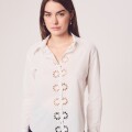 Imagen de Camisa Broderie - Nácar